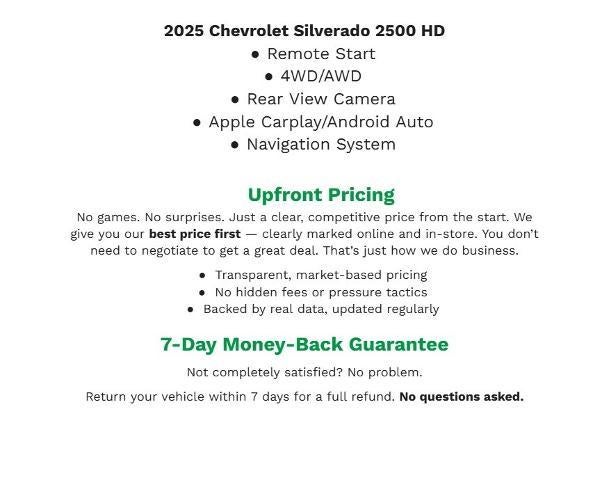 2025 Chevrolet Silverado 2500 HD 4WD Crew Cab 159 Custom