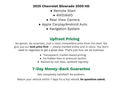 2025 Chevrolet Silverado 2500 HD 4WD Crew Cab 159 Custom