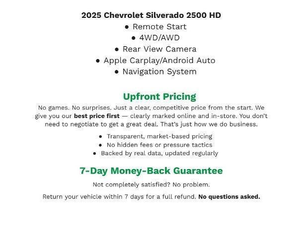 2025 Chevrolet Silverado 2500 HD 4WD Crew Cab 159 Custom