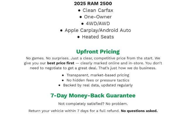 2025 RAM 2500 Limited 4x4 Crew Cab 6'4 Box