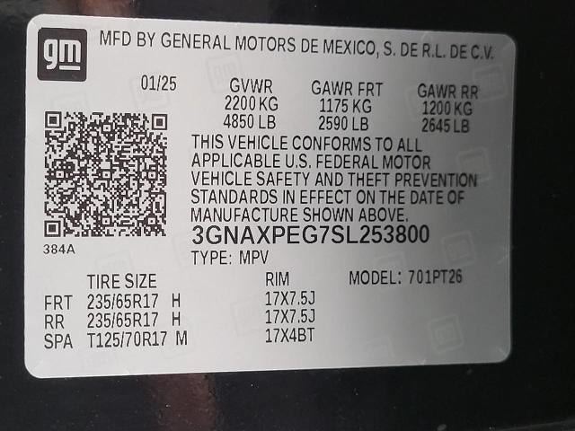 2025 Chevrolet Equinox AWD 4dr LT w/2LT