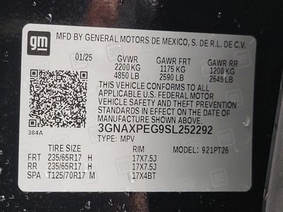 2025 Chevrolet Equinox AWD 4dr LT w/2LT