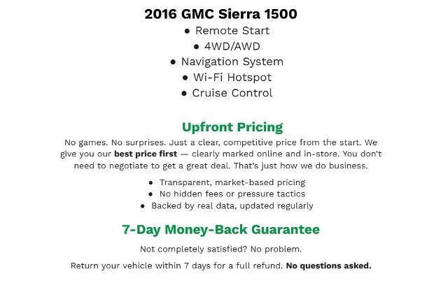 2016 GMC Sierra 1500 4WD Crew Cab 143.5 SLE