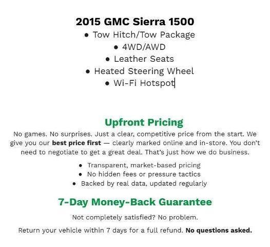 2015 GMC Sierra 1500 4WD Crew Cab 143.5 SLT