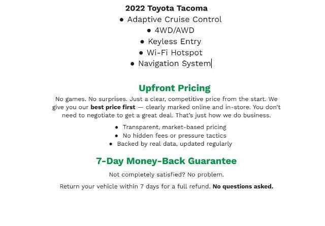 2022 Toyota Tacoma TRD Sport Double Cab 5' Bed V6 AT