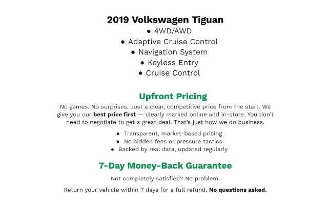 2019 Volkswagen Tiguan 2.0T SEL 4MOTION