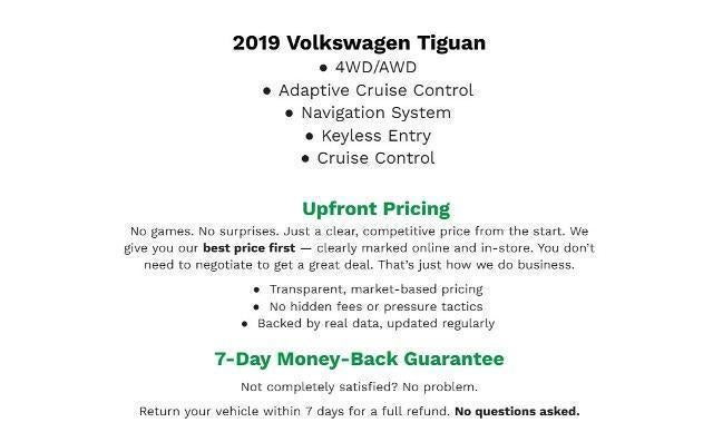 2019 Volkswagen Tiguan 2.0T SEL 4MOTION