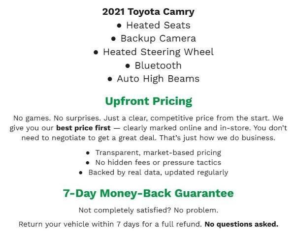 2021 Toyota Camry XSE Auto