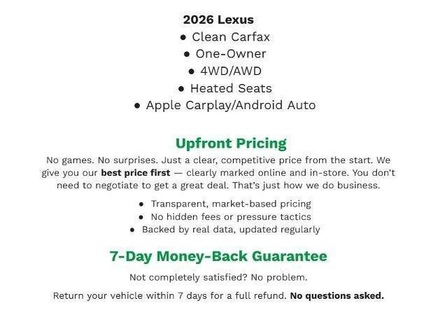 2026 Lexus TX TX 500h F SPORT Performance Luxury AWD