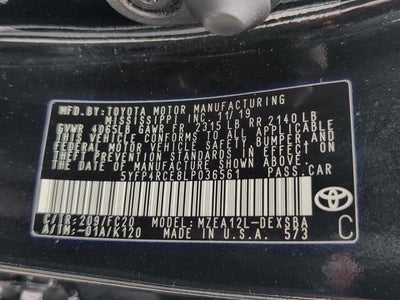 2020 Toyota Corolla SE CVT