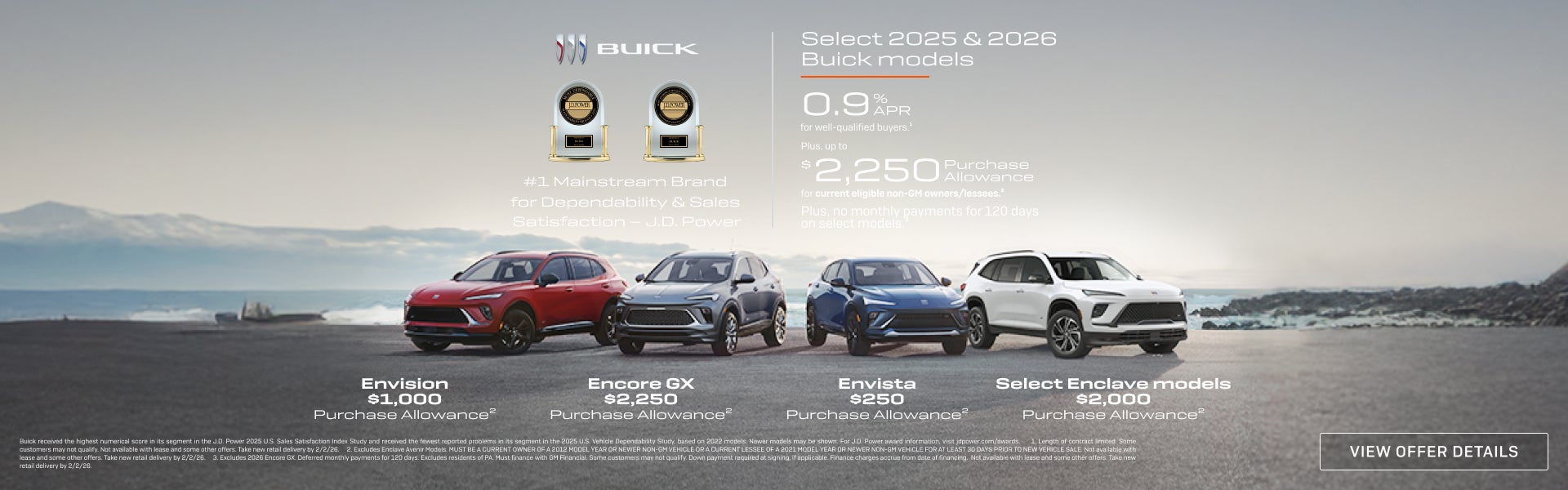 0.9% APR 
FOR WELL-QUALIFIED BUYERS.1

Plus, up to $2,250 PURCHASE ALLOWANCE for current eligible...